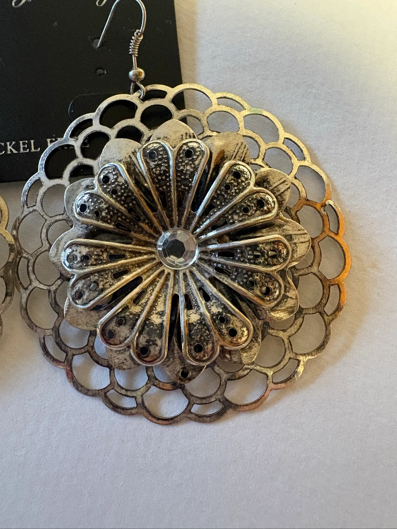 grote mandala bloem oorbellen boho etnisch – photo 3
